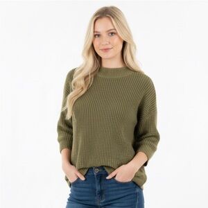 Maeve by Anthropologie green knit sweater size medium